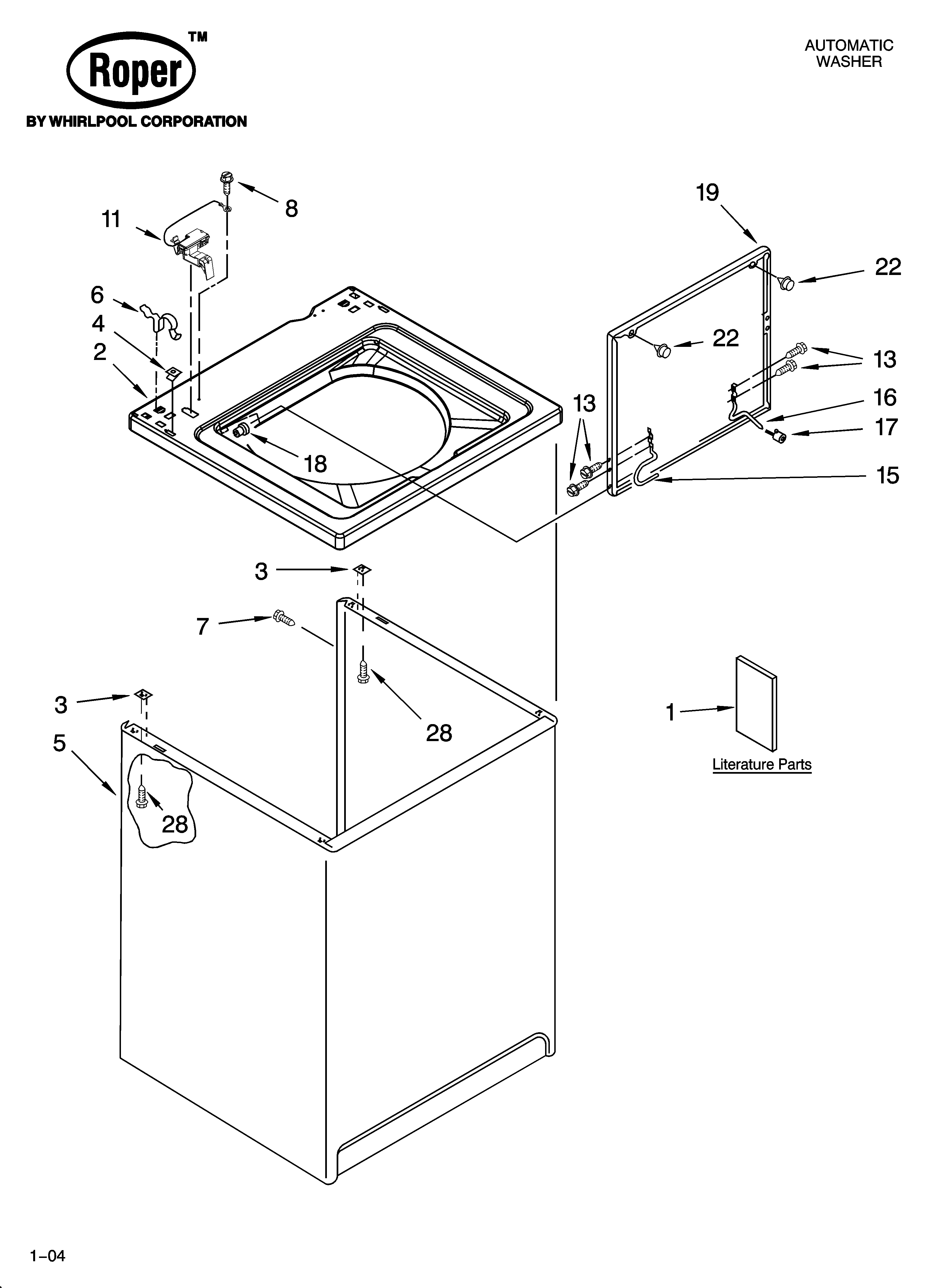 Top and cabinet parts