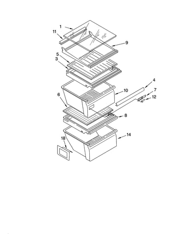 Refrigerator shelf parts