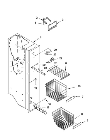 Freezer liner parts