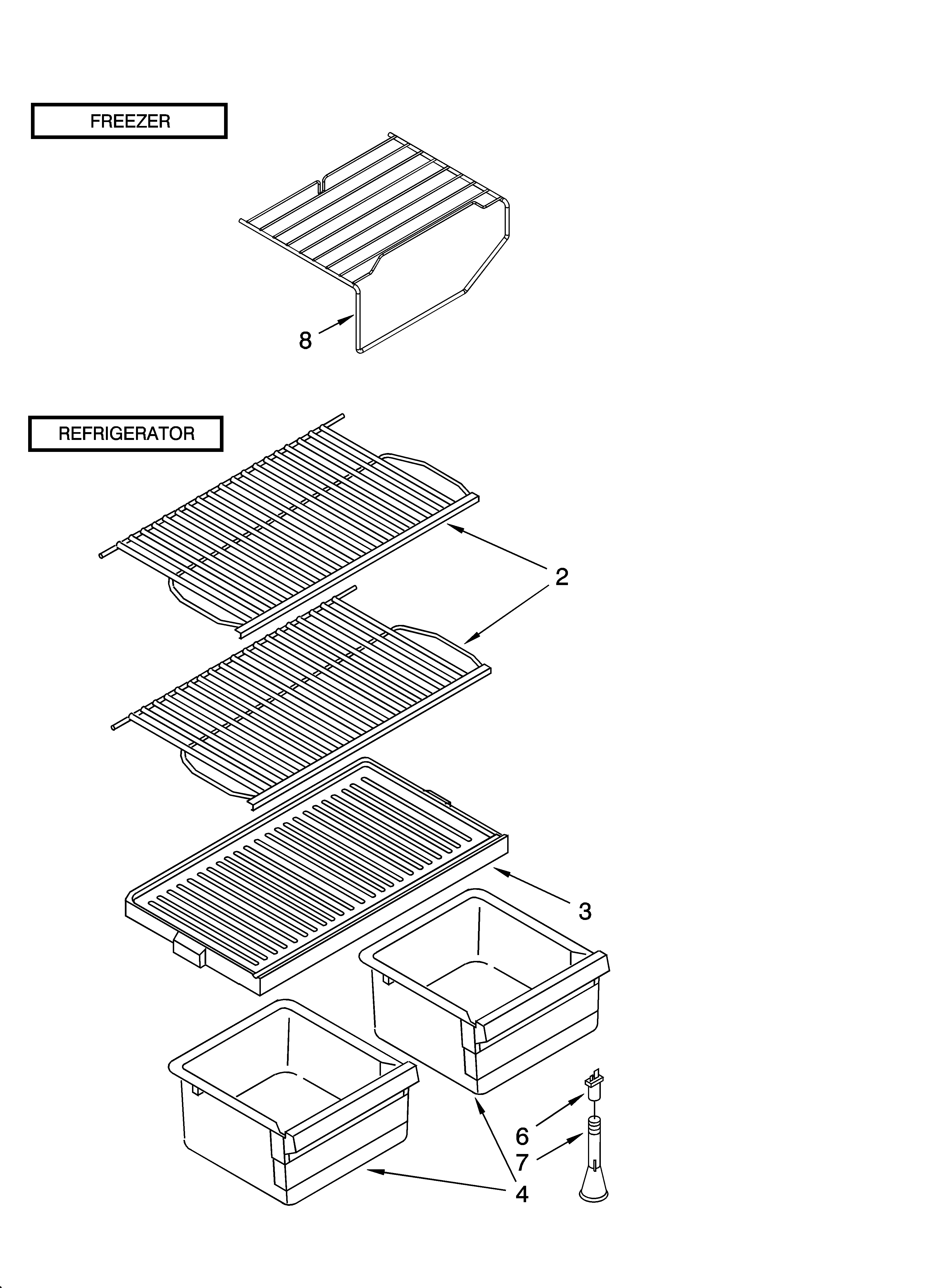 Shelf parts, optional parts