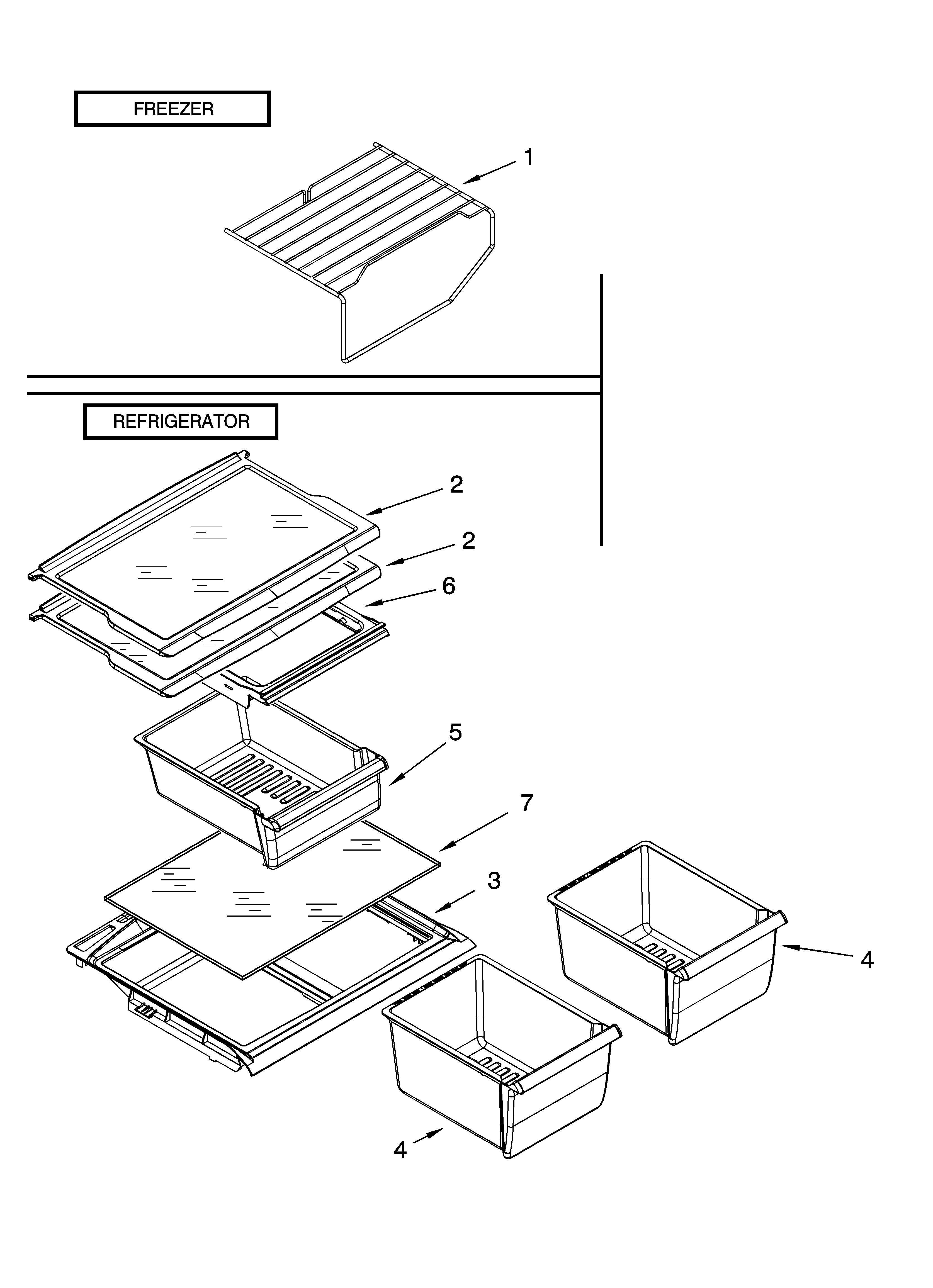 Shelf parts, optional parts