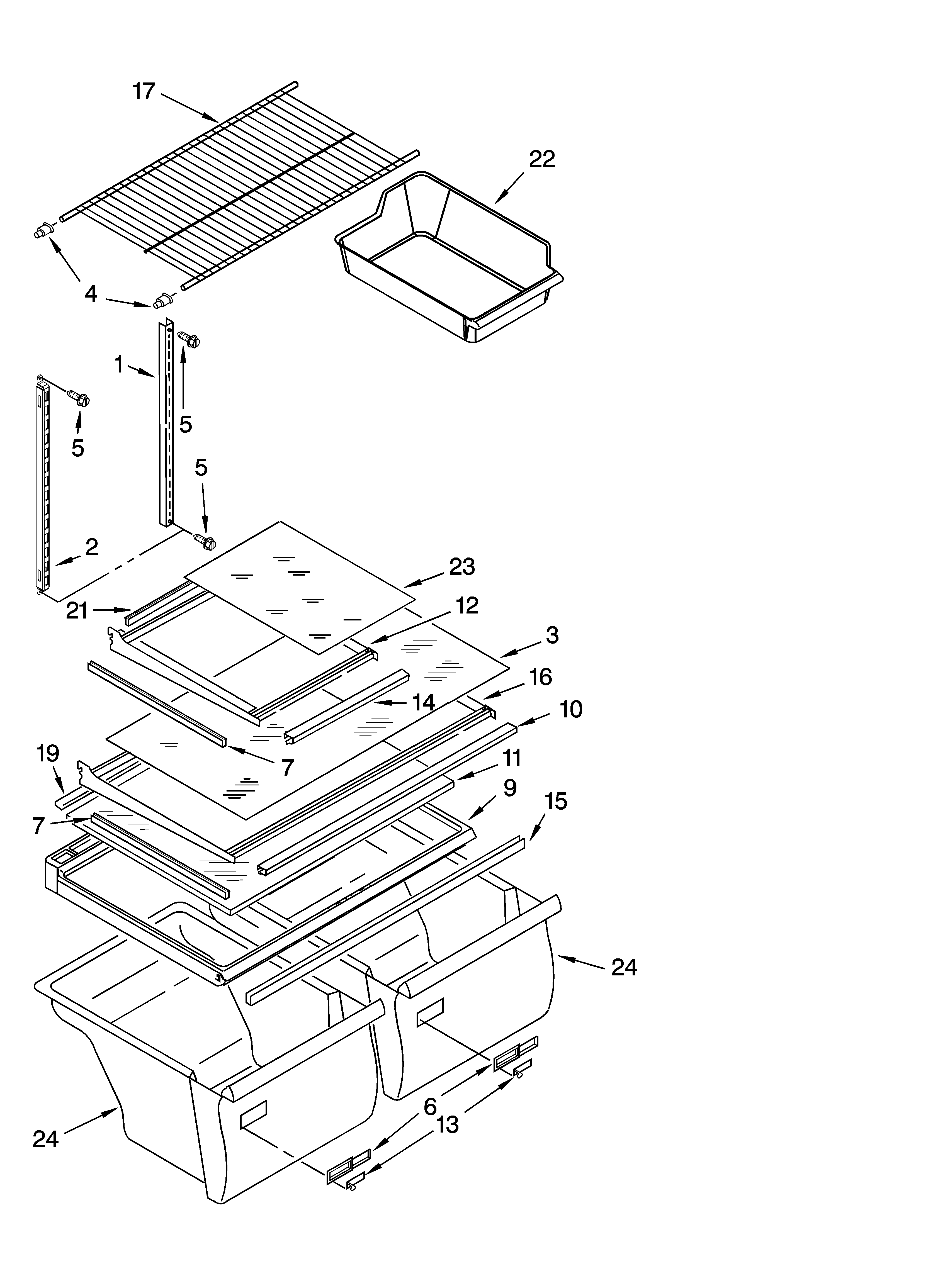 Shelf parts, optional parts