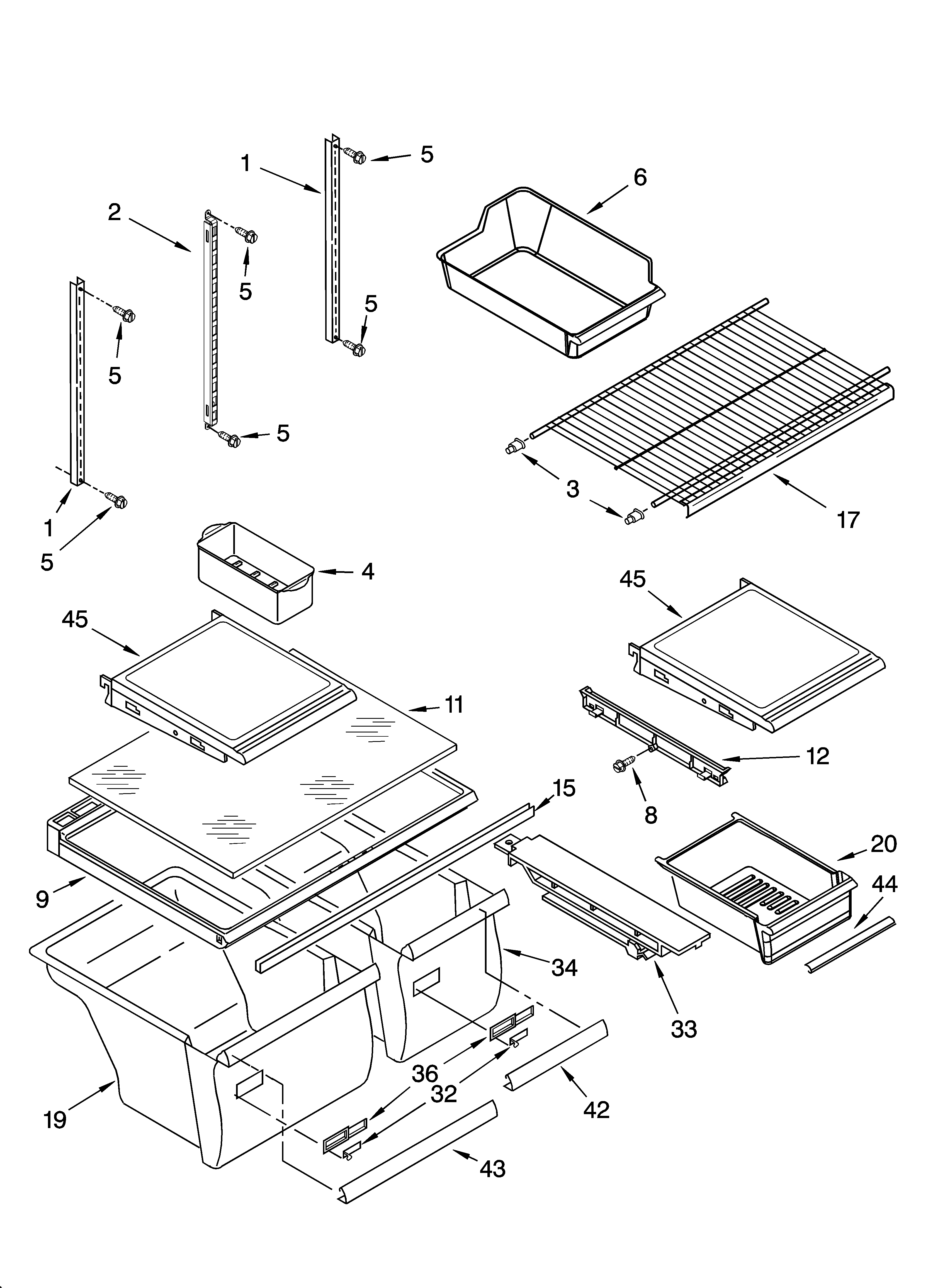 Shelf parts