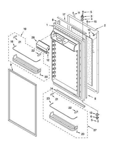 Refrigerator door parts