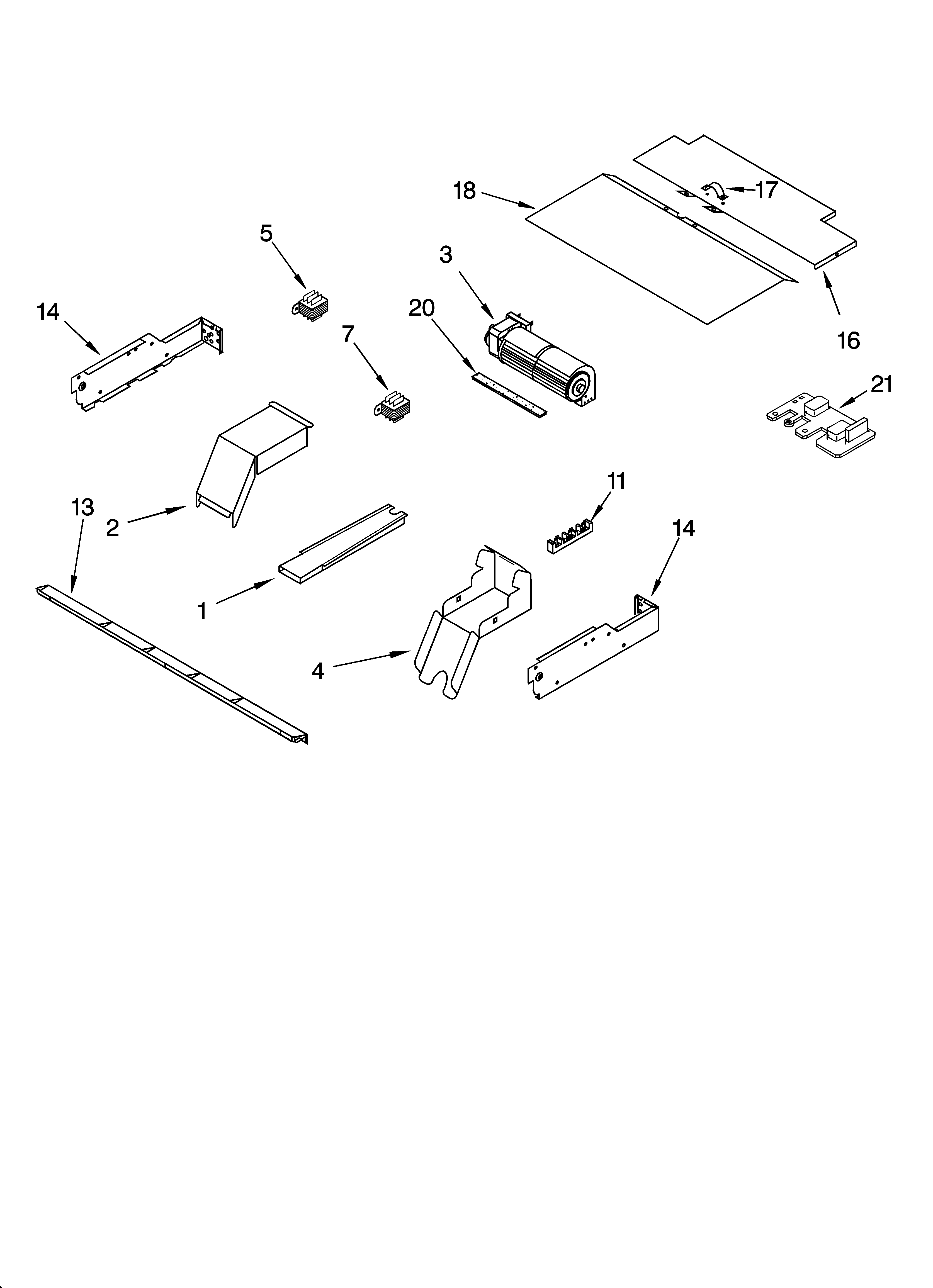 Top venting parts, optional parts