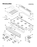 Cooktop, burner and grate parts