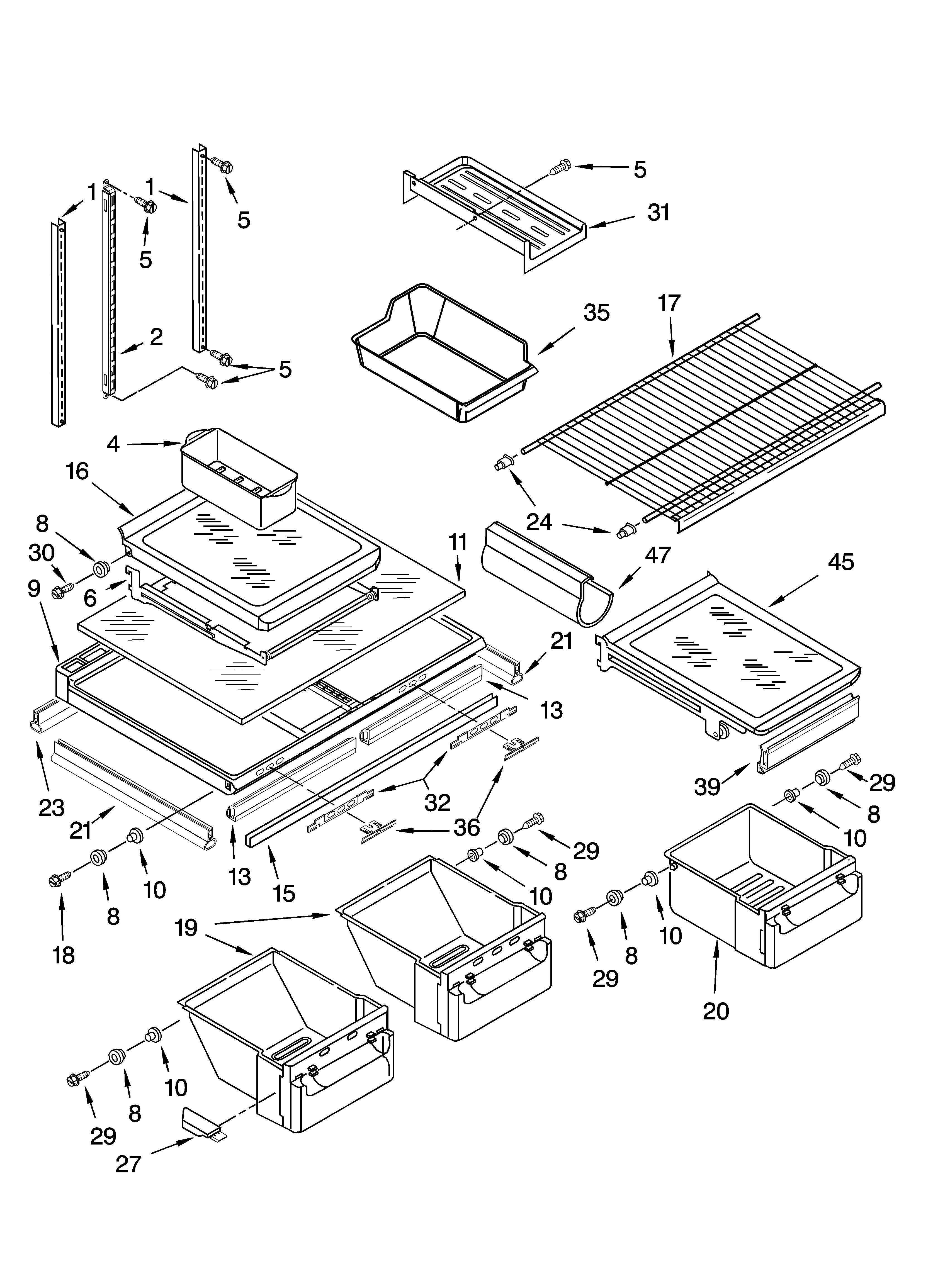 Shelf parts