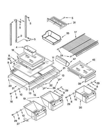 Shelf parts