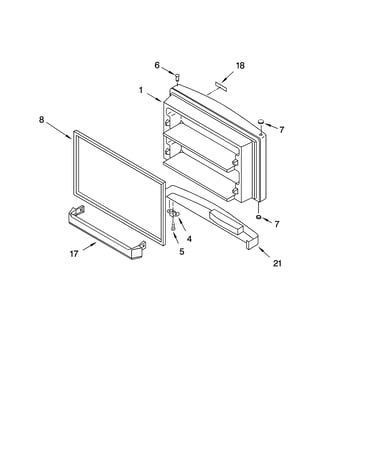 Freezer door parts, optional parts