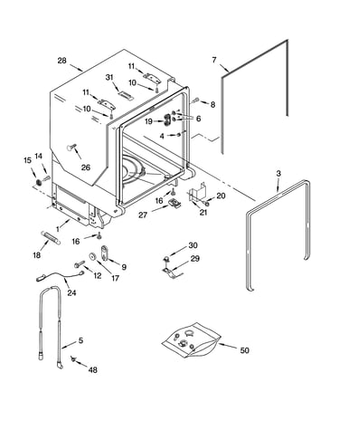Tub and frame parts
