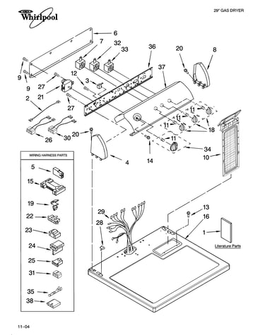 Top and console parts