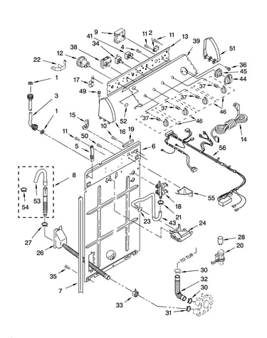 Controls and rear panel parts