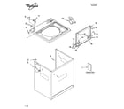 Whirlpool LSN3000PW2 top and cabinet parts diagram