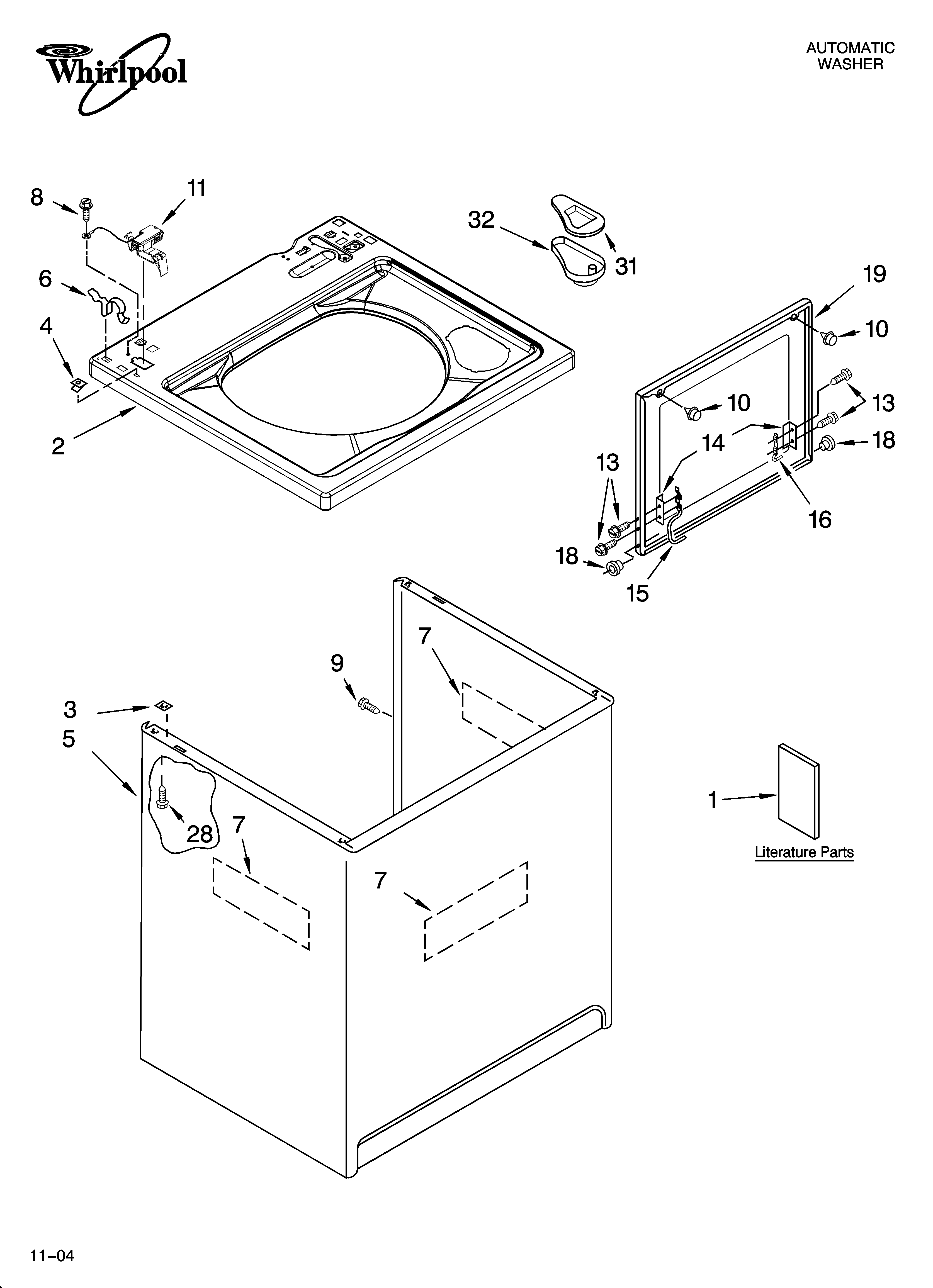 Top and cabinet parts