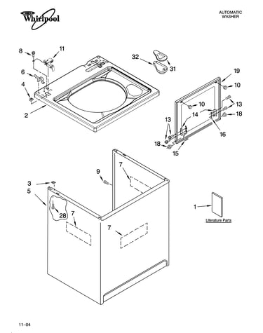 Top and cabinet parts