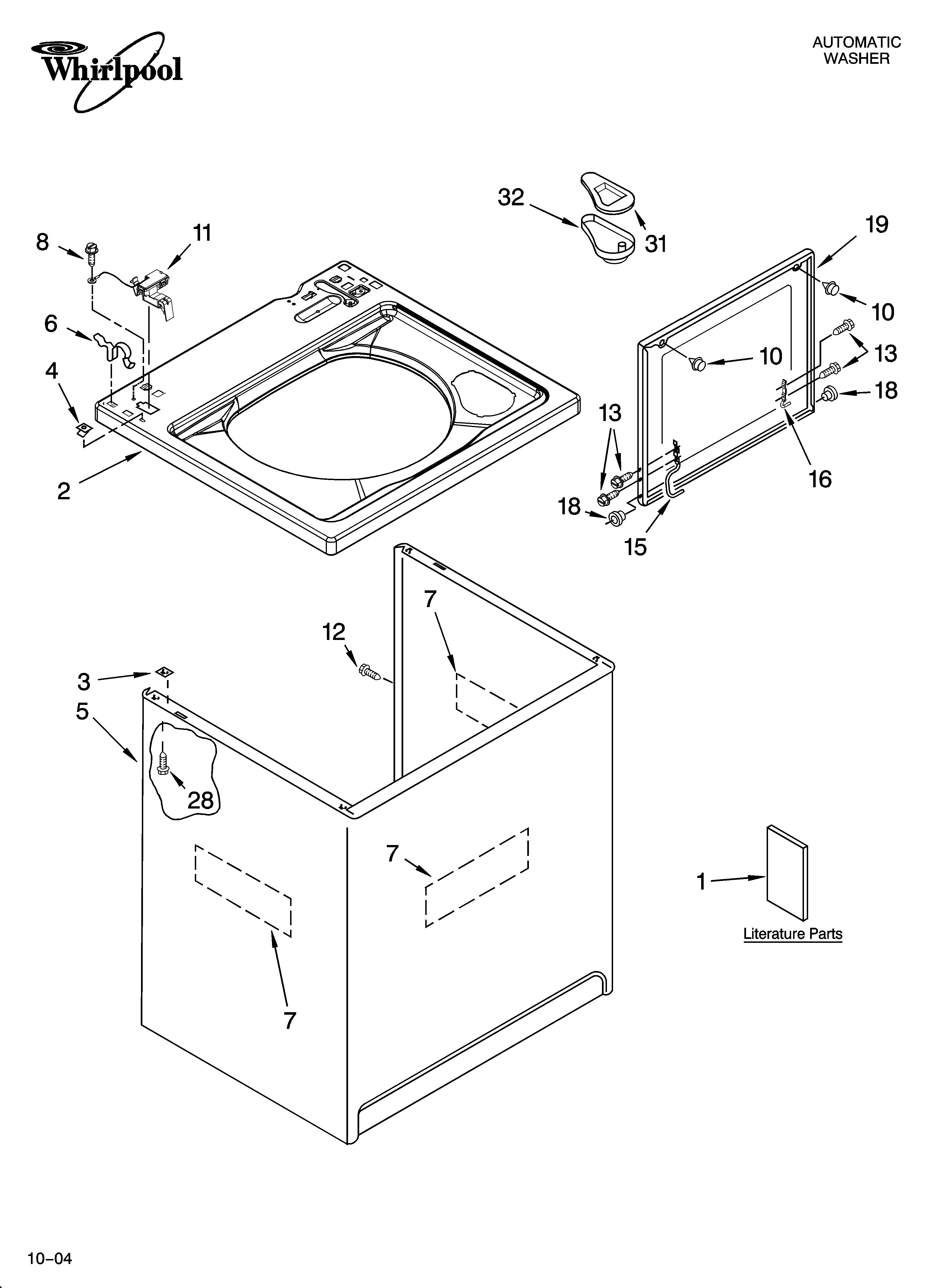 Top and cabinet parts