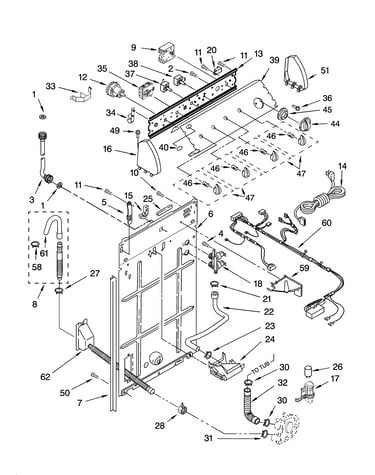 Controls and rear panel parts