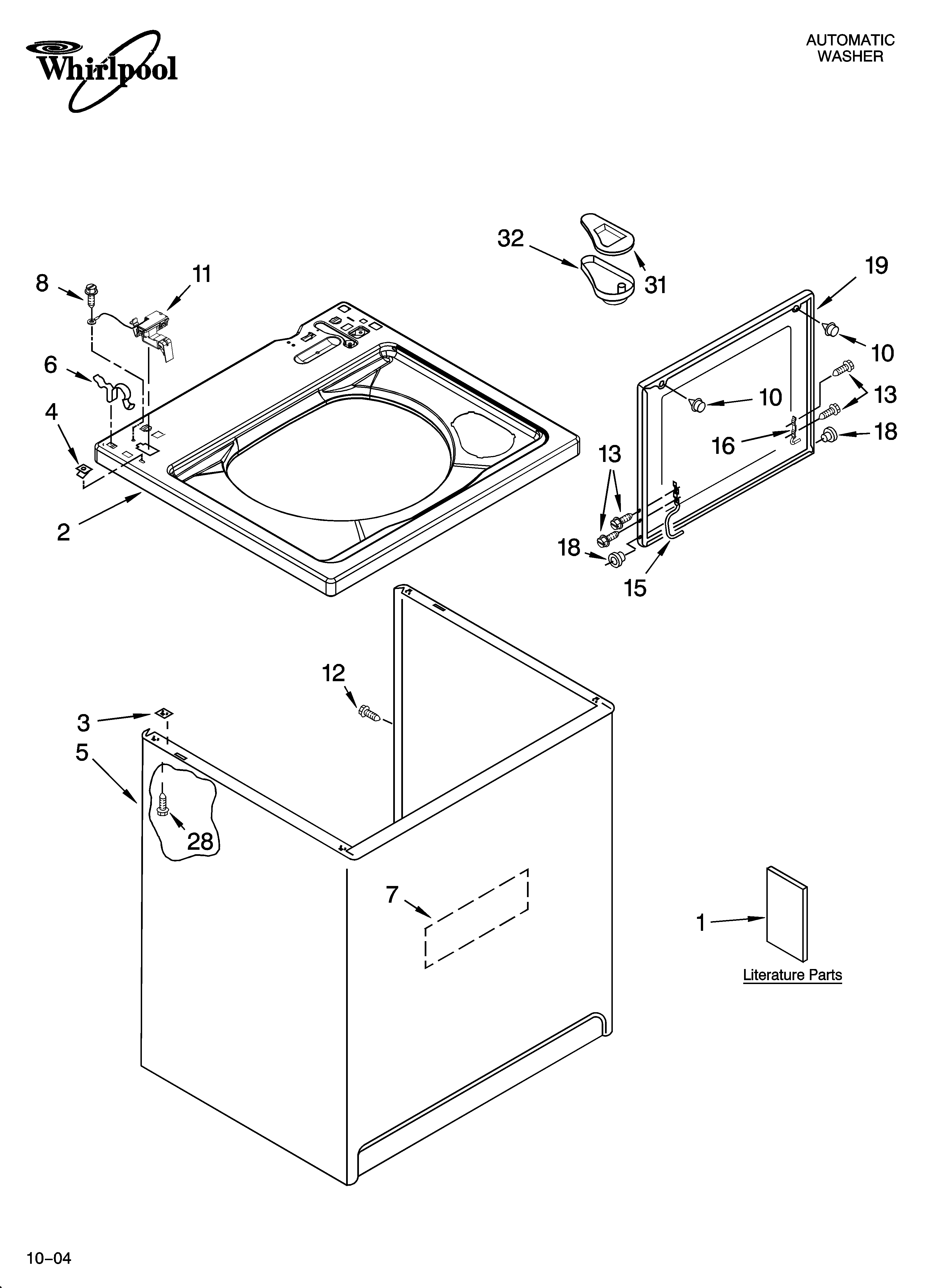 TOP AND CABINET PARTS