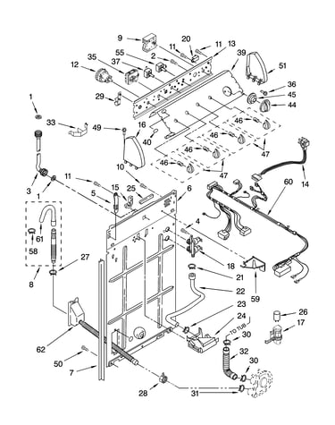 Controls and rear panel parts
