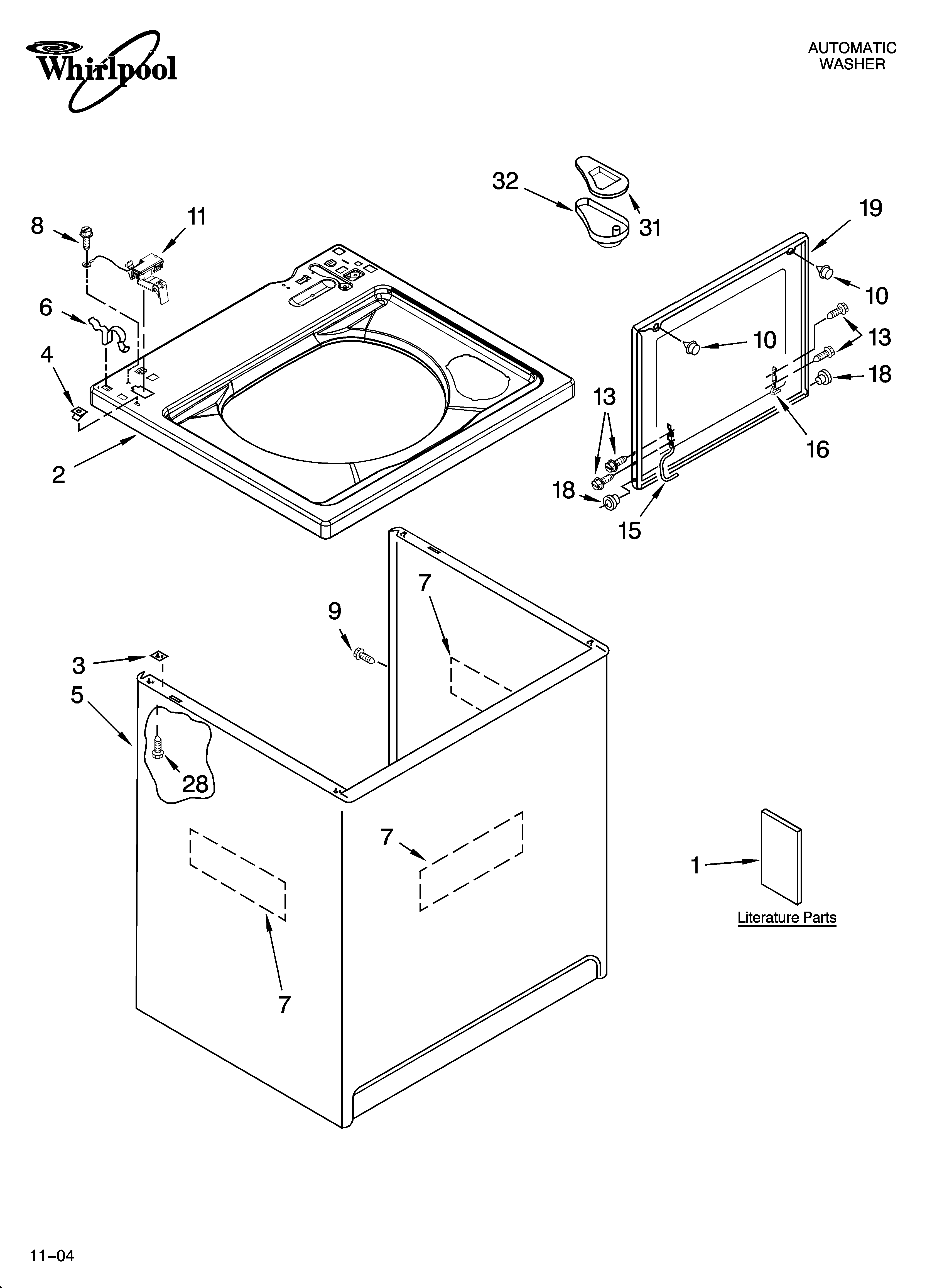 TOP AND CABINET PARTS