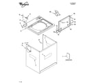 Whirlpool LSQ9650PG2 top and cabinet parts diagram