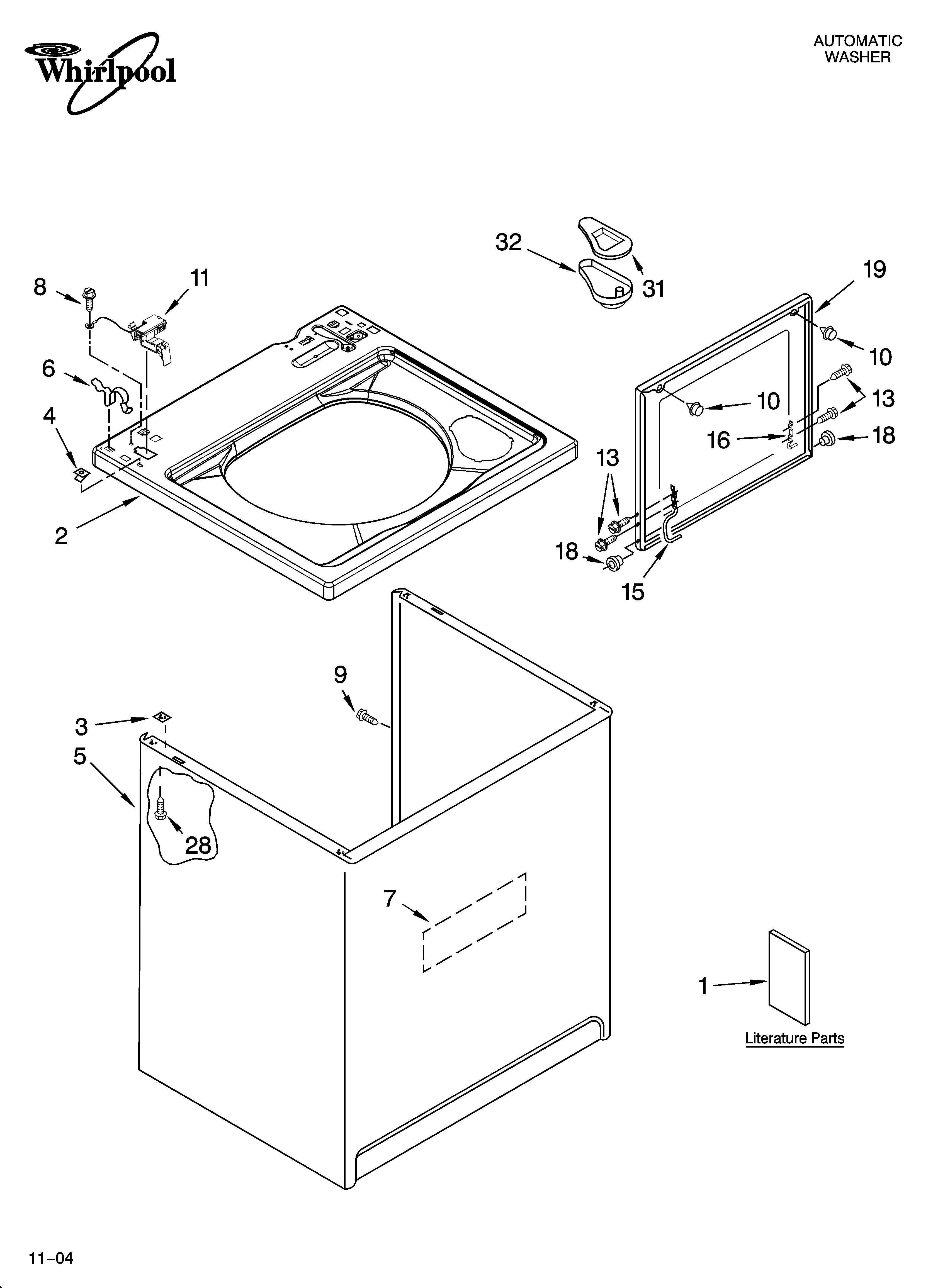 Top and cabinet parts