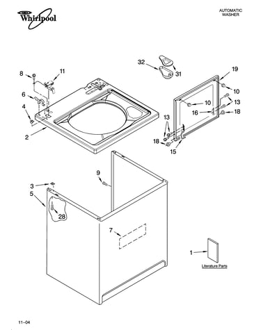 Top and cabinet parts
