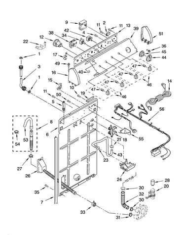 Controls and rear panel parts
