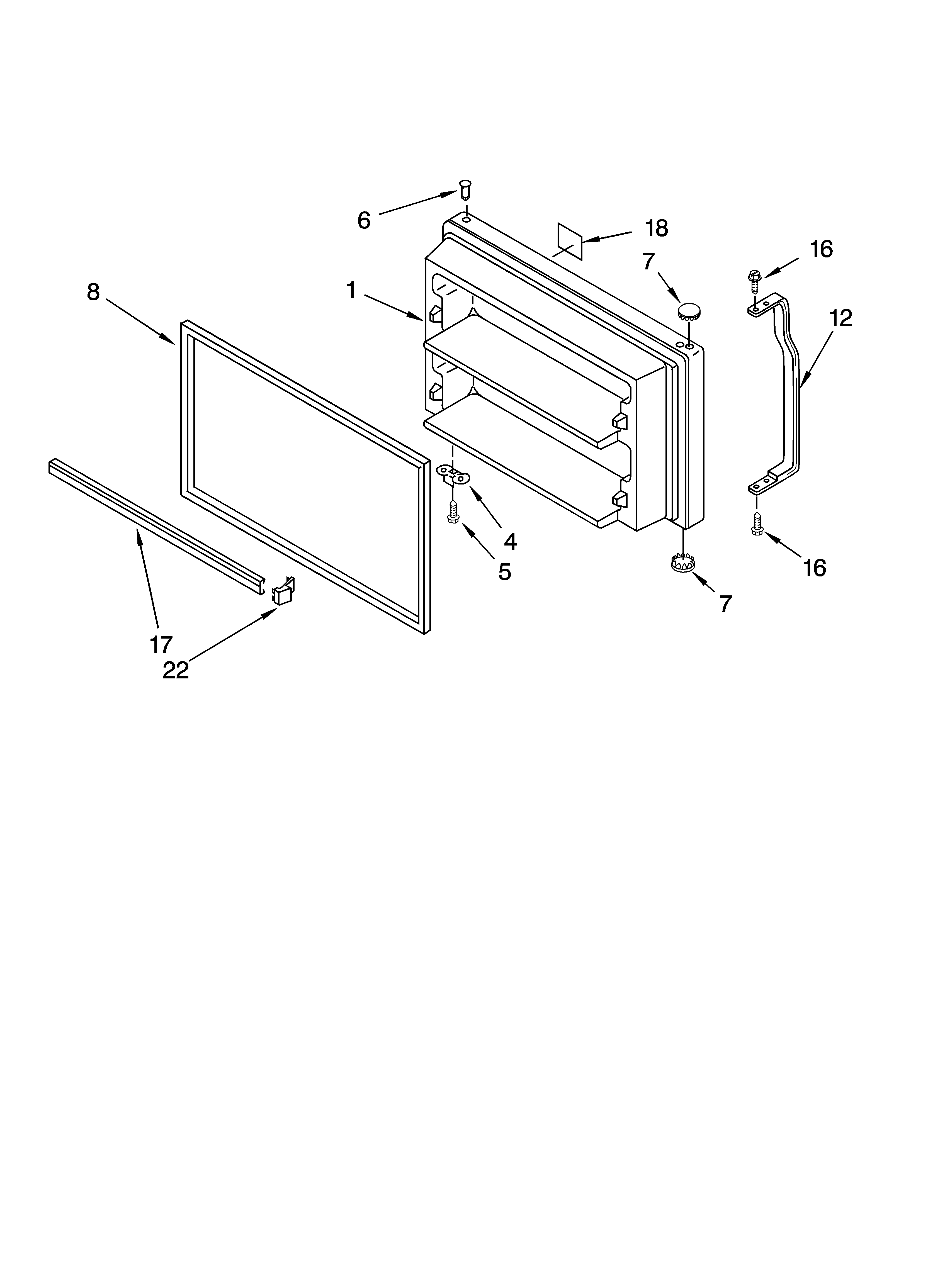 Freezer door parts