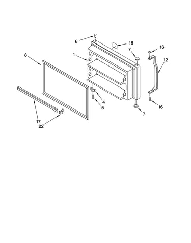 Freezer door parts