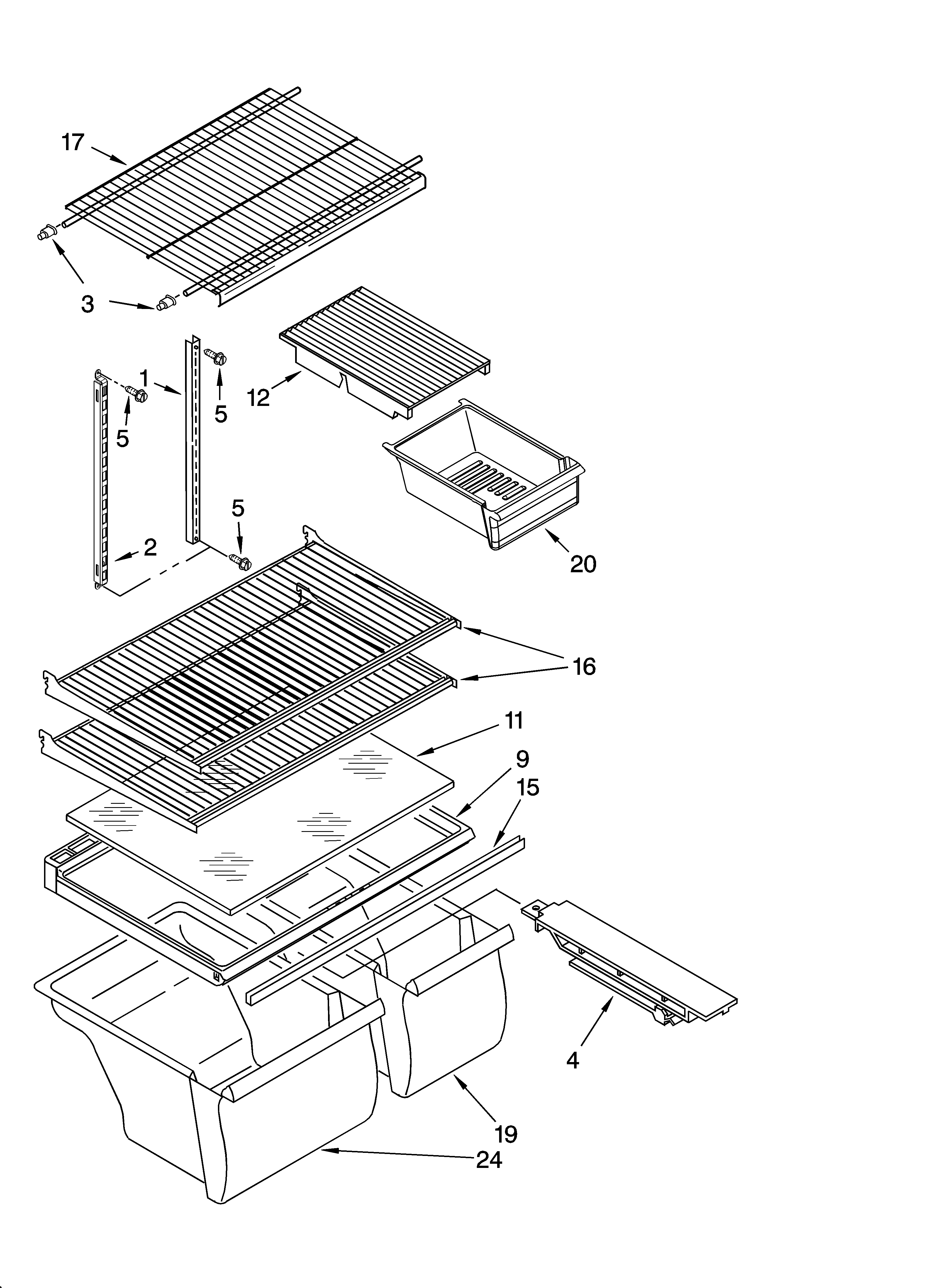Shelf parts