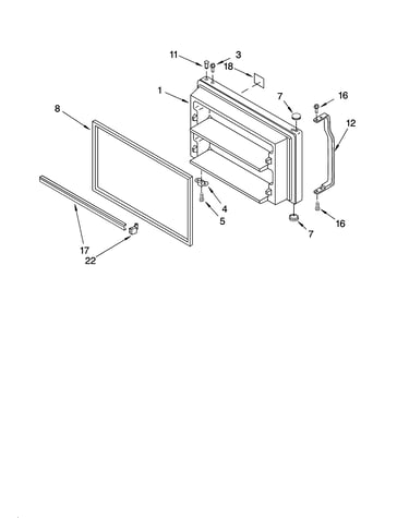 Freezer door parts
