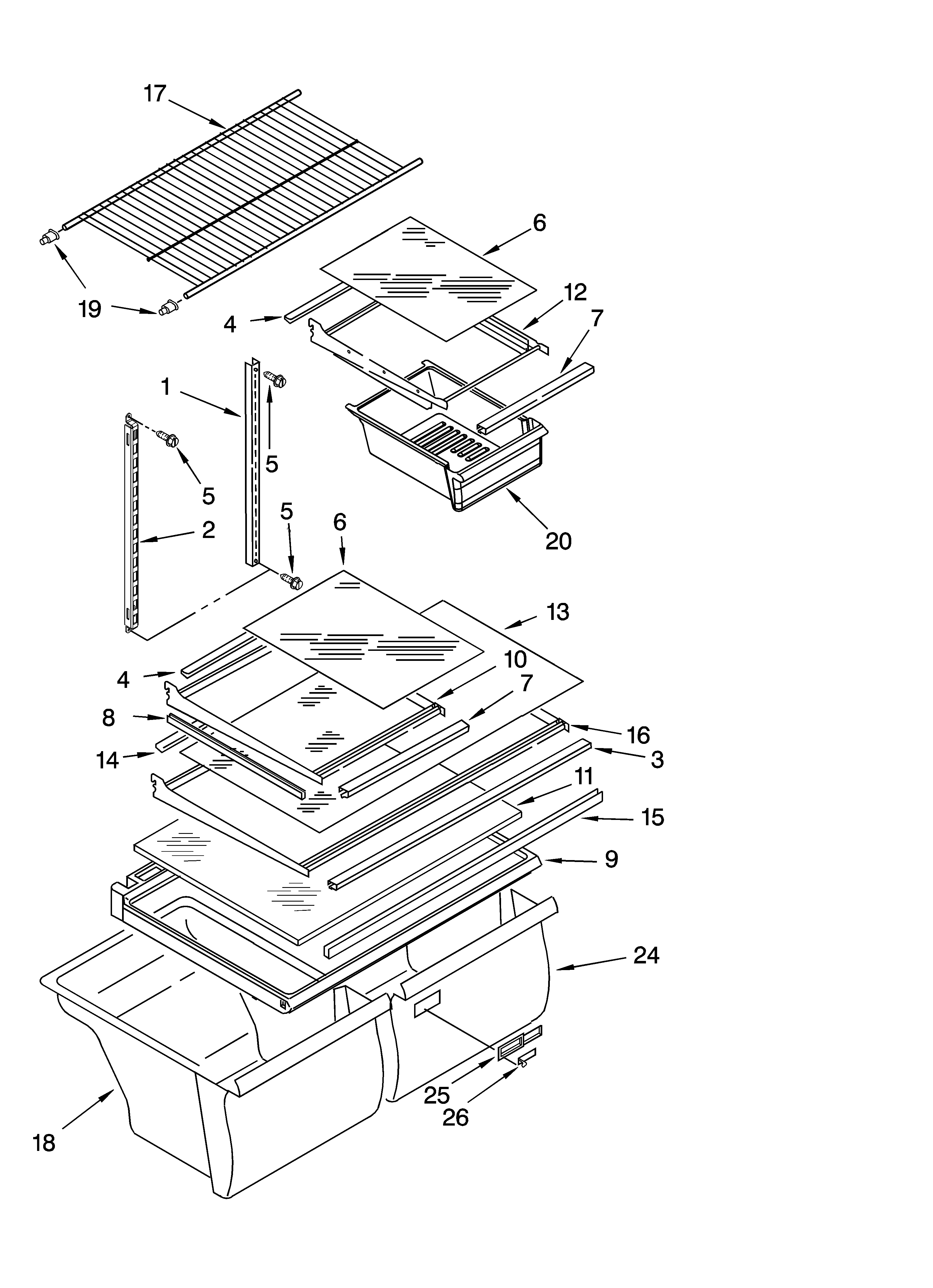 Shelf parts, optional parts