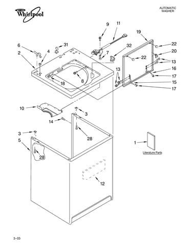 Top and cabinet parts