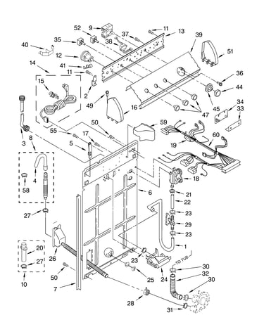 Controls and rear panel parts