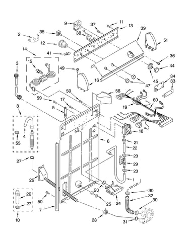 Controls and rear panel parts
