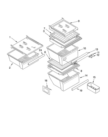 Refrigerator shelf parts