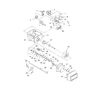 Whirlpool ED2CHQXKT05 motor and ice container parts diagram