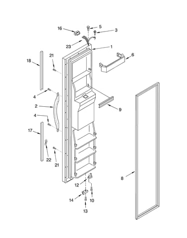 Freezer door parts