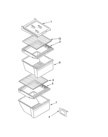 Refrigerator shelf parts