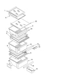 Refrigerator shelf parts
