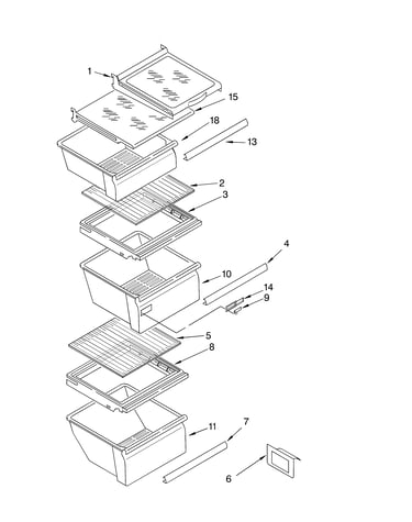 Refrigerator shelf parts