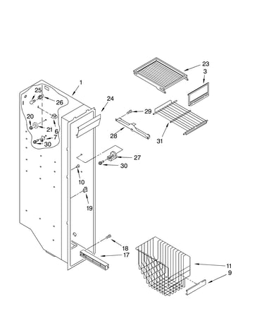 Freezer liner parts