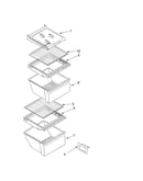 Refrigerator shelf parts