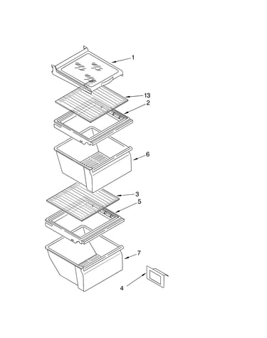 Refrigerator shelf parts