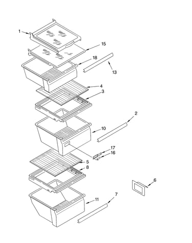 Refrigerator shelf parts