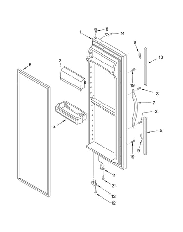 Refrigerator door parts