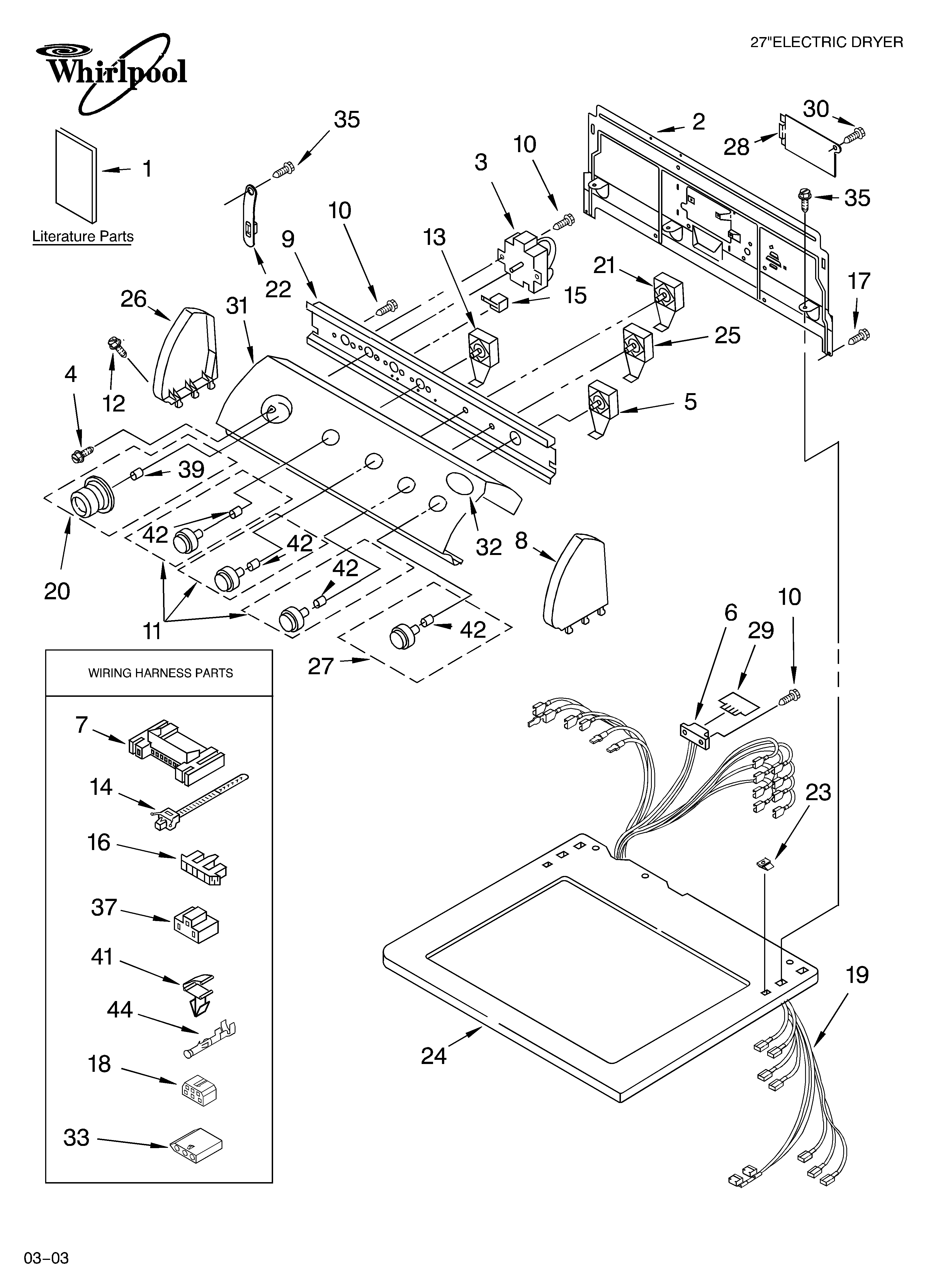 Top and console parts