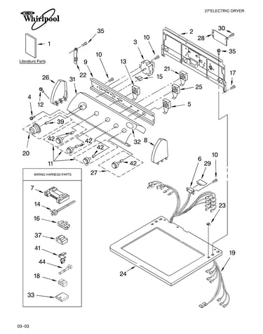 Top and console parts