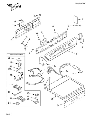 Top and console parts
